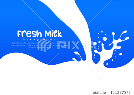 pouring raw and fresh milk backdrop for business promo 131287575