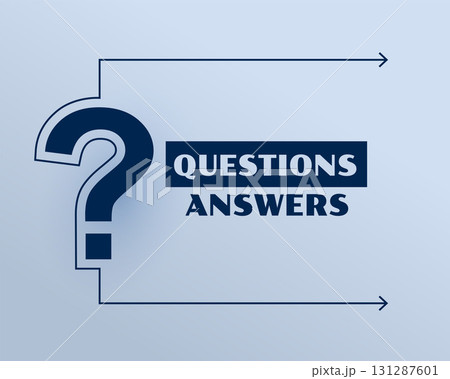 question mark sign for FAQS and query solution 131287601