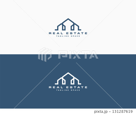 real estate logotype template with mortgage sign real estate logotype template with mortgage sign 131287619