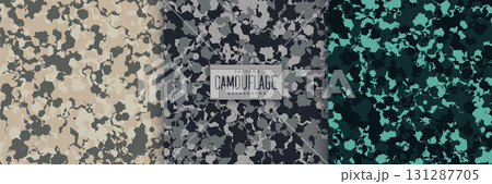 set of cloth texture military camo pattern background set of cloth texture military camo pattern background 131287705
