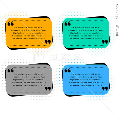 set of modern quotation mark template web chat or comment set of modern quotation mark template web chat or comment 131287785