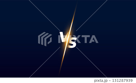 stylish versus vs rival clash banner with light effect 131287939
