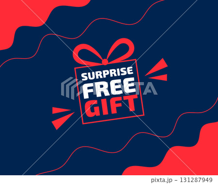 surprise free gift promo background win extra prize 131287949
