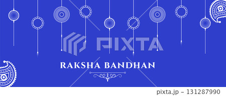 traditional raksha bandhan greeting banner design 131287990