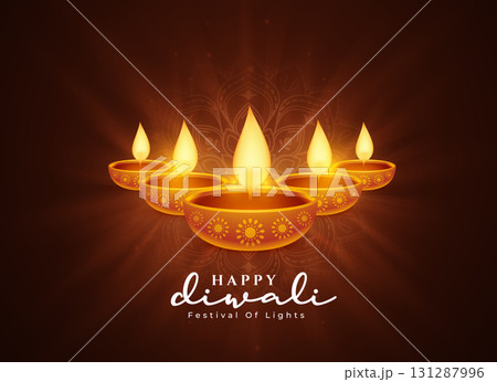 traditional shubh diwali brown festive background traditional shubh diwali brown festive background 131287996