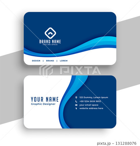 wavy style corporate identity card background for business branding 131288076