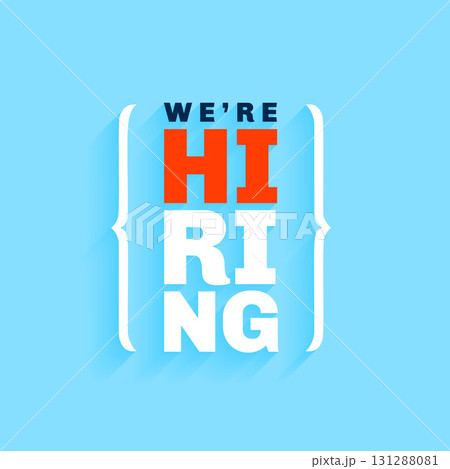 we are hiring announcement poster in modern style 131288081