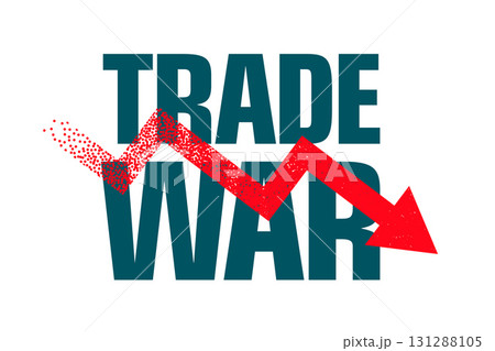 world economy decline trade war concept background 131288105