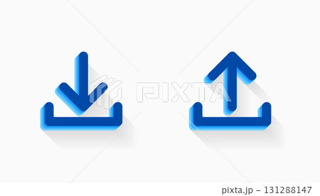 3d download and upload arrow sign for web database 3d download and upload arrow sign for web database 131288147