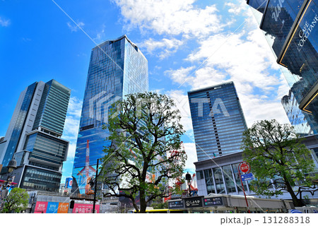 東京 渋谷駅周辺再開発が進む 高層ビル建設工事 東京 渋谷駅周辺再開発が進む 高層ビル建設工事 131288318