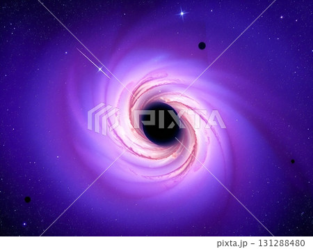 Cosmic Vortex: A Stunning Visualization of a Black Hole 131288480