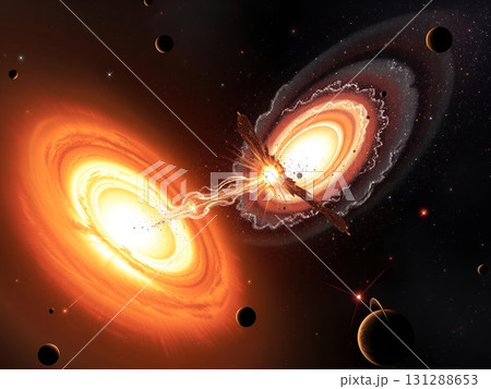 Cosmic Collision: Black Hole Merger and Energetic Outburst 131288653