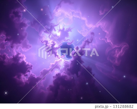 Cosmic Nebula: A Violet Dream of Stellar Birth 131288682