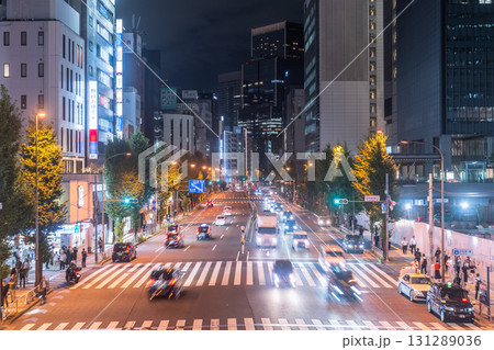 《東京都》田町駅前・都市夜景 《東京都》田町駅前・都市夜景 131289036