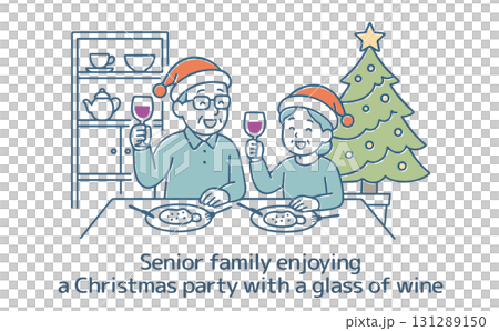 享受聖誕節的老年夫婦 享受聖誕節的老年夫婦 131289150