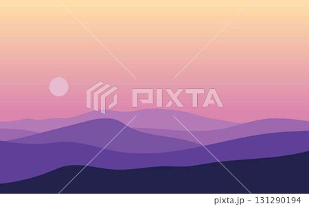 山並みの風景のイラスト 131290194