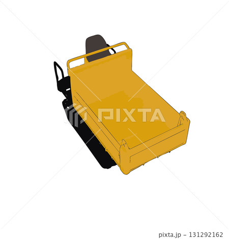 建設土木工事現場の建機の不整地運搬車のクローラーダンプ 131292162