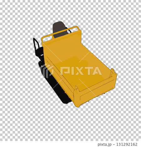 建設土木工事現場の建機の不整地運搬車のクローラーダンプ 131292162