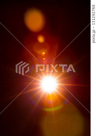 Sun flare on the black background 131292768