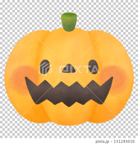 オレンジ色のかわいいジャックオーランタン【ハロウィン/手描き風】 オレンジ色のかわいいジャックオーランタン【ハロウィン/手描き風】 131293010