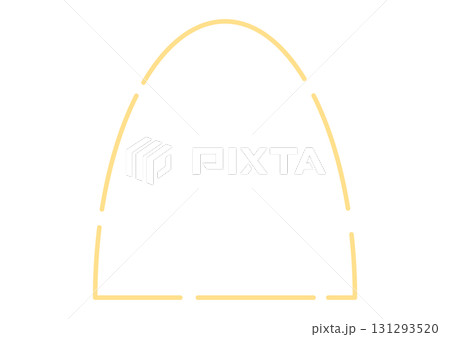 分断されたアーチ状のラインフレーム 131293520