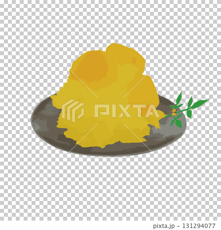 栗子金團，用於新年和新年的御節料理 131294077