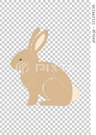 兔子剪影（透明） 131294136
