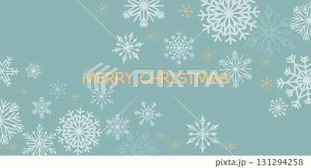 雪の結晶パターンのクリマス背景イラスト 131294258
