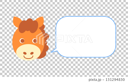 可愛的馬字符語音氣泡框新年賀卡,馬的十二生肖,2026 可愛的馬字符語音氣泡框新年賀卡,馬的十二生肖,2026 131294830