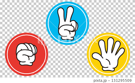 石頭剪刀布標記插圖集 石頭剪刀布標記插圖集 131295509