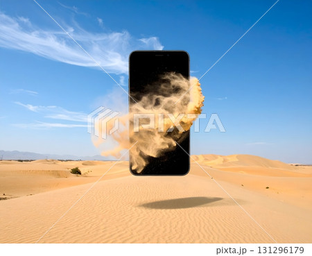 過酷な環境下でのスマートフォンの防塵性能テスト 131296179
