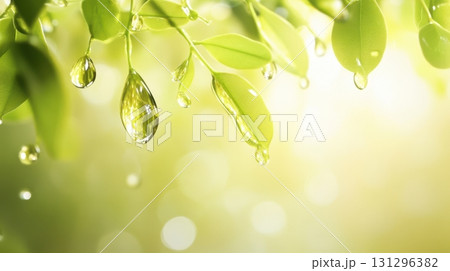 Close-up on facial oil texture with soft lighting and clean aesthetic for natural beauty concept. 131296382