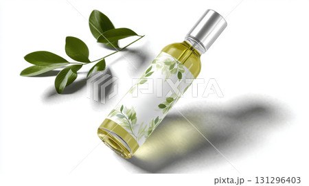 High-end natural beauty packaging scene with moringa oil and modern eco-friendly styling. High-end natural beauty packaging scene with moringa oil and modern eco-friendly styling. 131296403