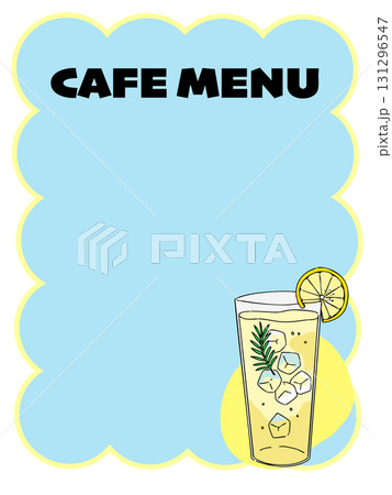 レモンドリンク・手描き線画のイラスト・カフェメニュー・爽やか レモンドリンク・手描き線画のイラスト・カフェメニュー・爽やか 131296547