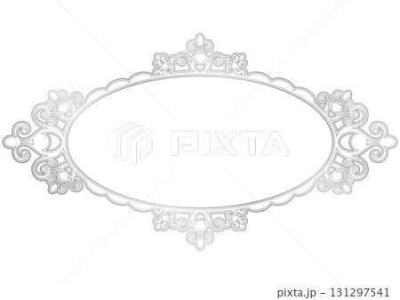エレガントな楕円形アンティーク飾り枠 エレガントな楕円形アンティーク飾り枠 131297541