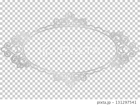 優雅的橢圓形古董裝飾框 優雅的橢圓形古董裝飾框 131297541