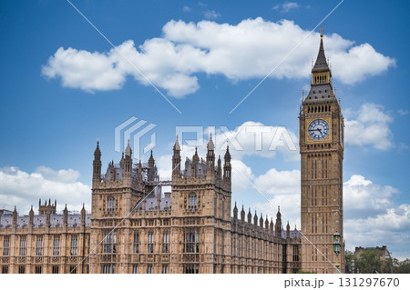 Big Ben and Houses of Parliament in London, Elizabeth Tower Big Ben and Houses of Parliament in London, Elizabeth Tower 131297670