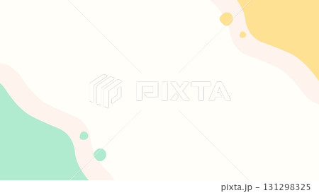 パステルカラーのウェーブのシンプルでキュートな背景 131298325