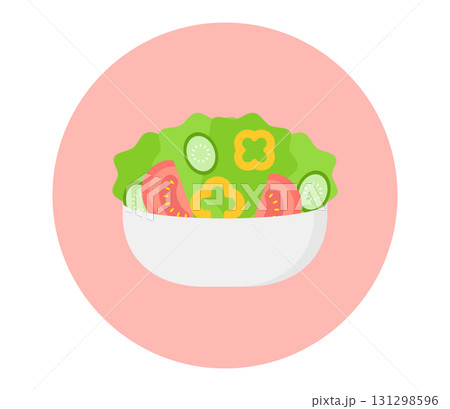 シンプルなサラダのイラスト　ベクター 131298596