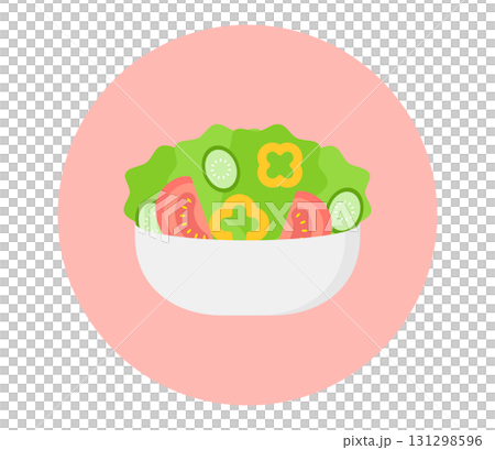 シンプルなサラダのイラスト　ベクター 131298596