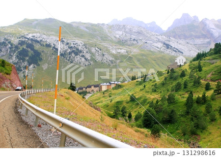 Canfranc Village and Pyrenees mountains Spain 131298616