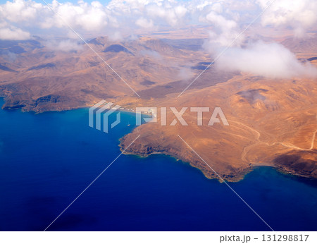 Aerial view of Fuerteventura at Canary Islands 131298817
