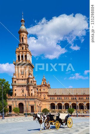 Seville Sevilla Plaza Espana Andalusia Spain Seville Sevilla Plaza Espana Andalusia Spain 131298884