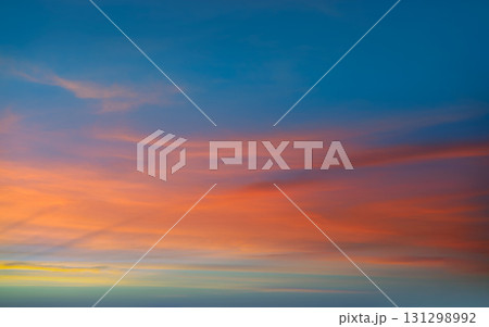 Sunset sunrise dramatic sky orange clouds Sunset sunrise dramatic sky orange clouds 131298992