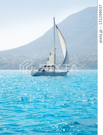 sailboats sailing in mediterranean sea sailboats sailing in mediterranean sea 131299037
