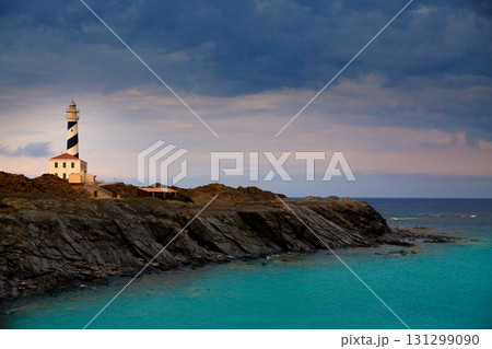 Cap de Favaritx sunset lighthouse cape in Mahon 131299090