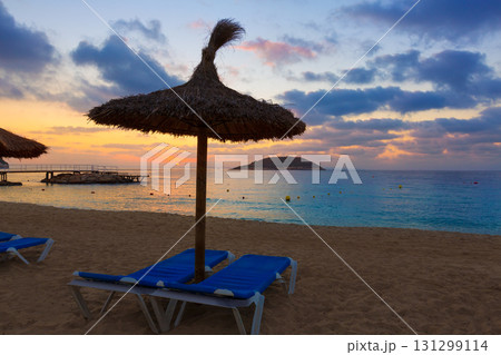 Mallorca sunrise in Magaluf Palmanova beach Mallorca sunrise in Magaluf Palmanova beach 131299114