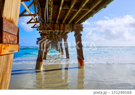 Daytona Beach in Florida with pier USA 131299168