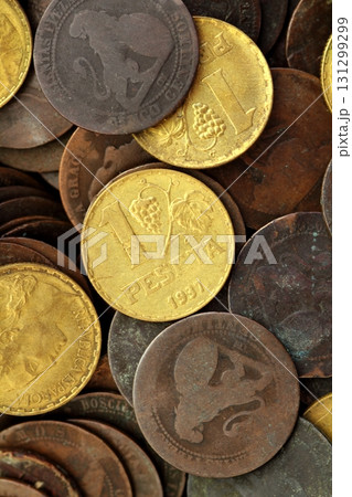 antique real old spain republic 1937 currency coin peseta 131299299