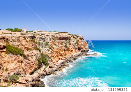 Cala en Baster in Formentera mountains 131299321